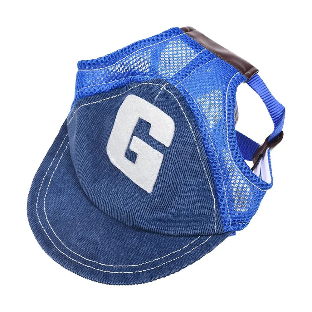 Dog Sunscreen Baseball Cap with Ear Holes for Small to Large Dogs  petlums.com   