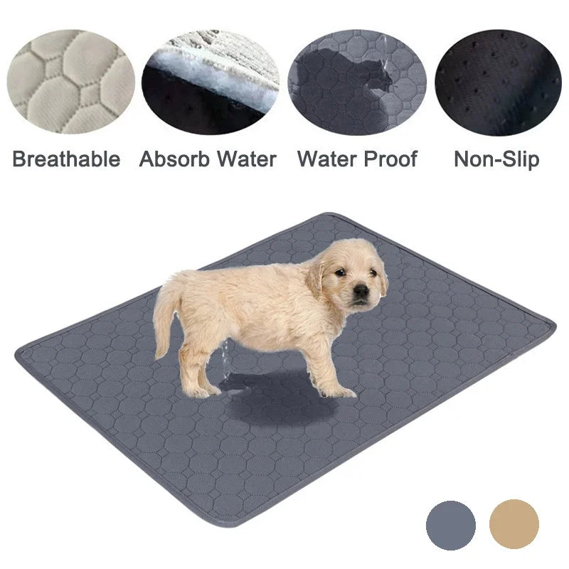 Reusable Dog Pee Pad: Absorbent Washable Waterproof Training Mat  petlums.com   