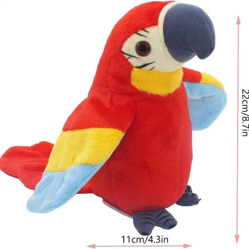 Talking Macaw Parrot Interactive Record & Repeat Plush Bird Toy  petlums.com   