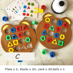 Children's Geometric Shape Matching Puzzle Board Games: Enhance Learning & Interaction