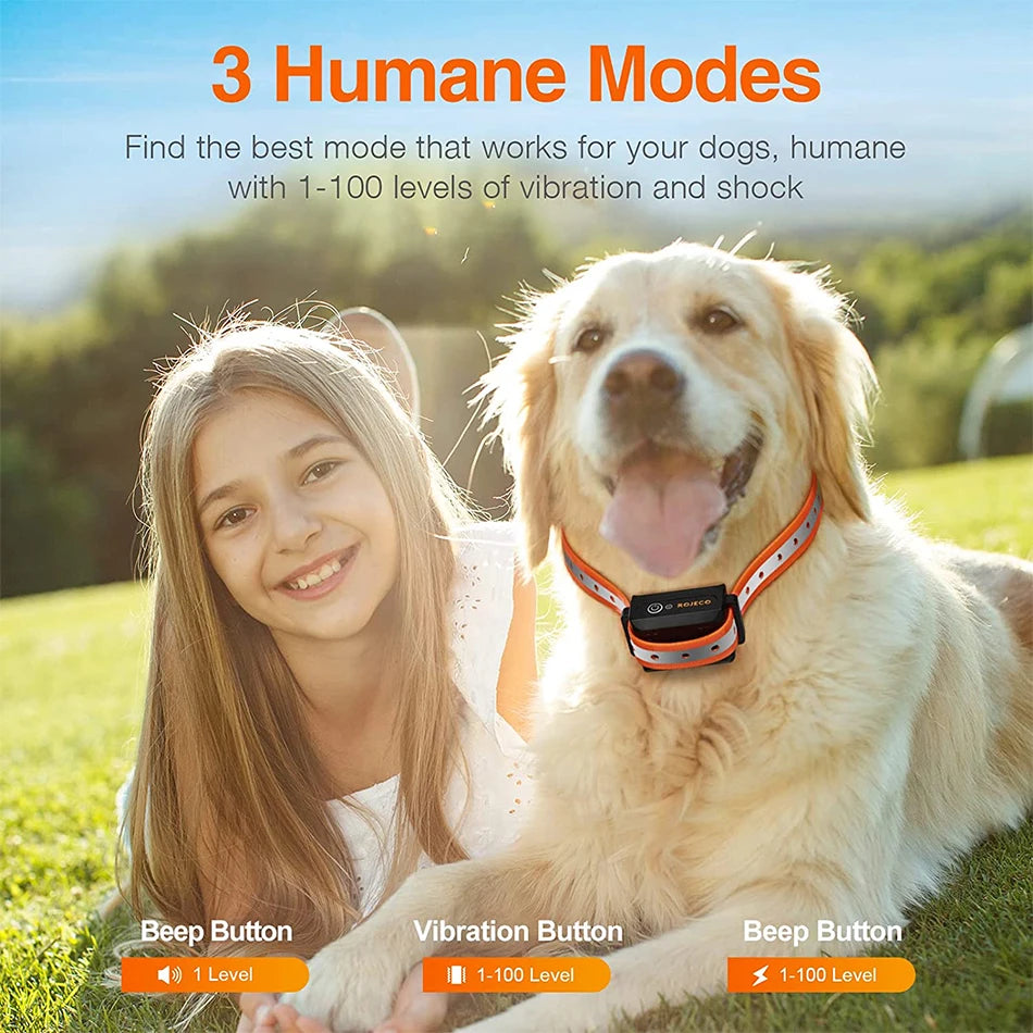 ROJECO Electric Dog Training Collar: Effective Remote Bark Control  petlums.com   