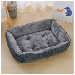 Plush Pet Kennel Bed: Cozy Calming Cushion for Dogs, Cats - House Supplies