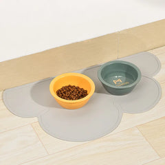 Pet Cat Bowl Mat: Silicone Non-Stick Waterproof Feeding Pad Tray
