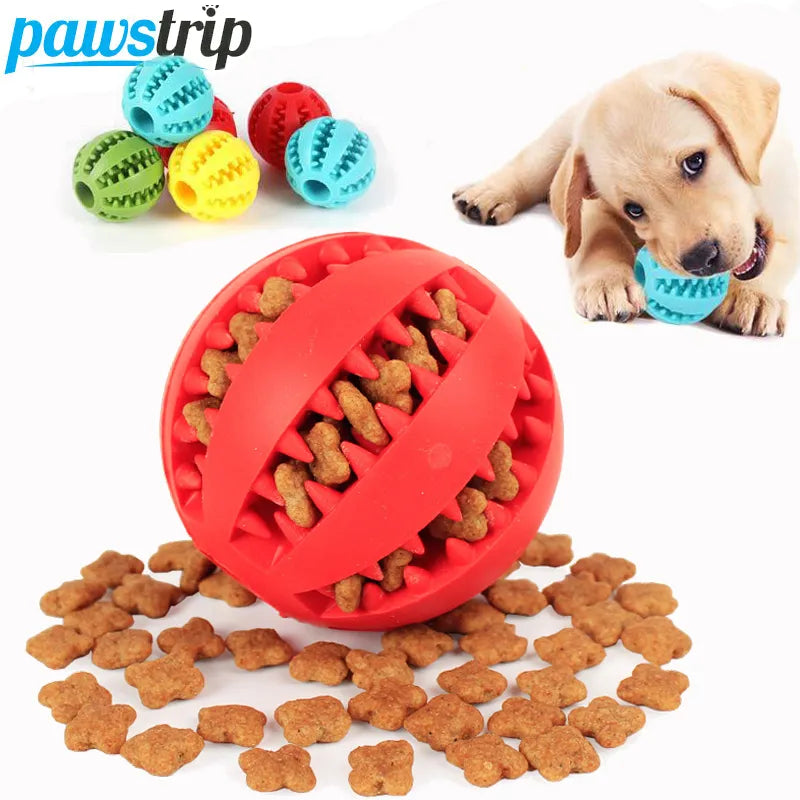 Soft Pet Dog Toys Toy Funny Interactive Elasticity Ball Dog Chew Toy For Dog Tooth Clean Ball Food Extra-tough Rubber Ball Dog  petlums.com   