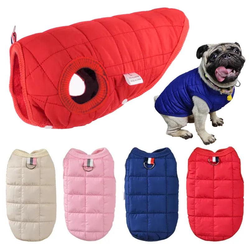 Winter Cotton Dog Jacket: Cozy Coat for Small-Medium Pets with Style & Warmth  petlums.com   