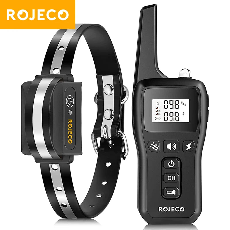 ROJECO Remote Control Dog Training Collar for Bark Stop & Behavior Correction  petlums.com   
