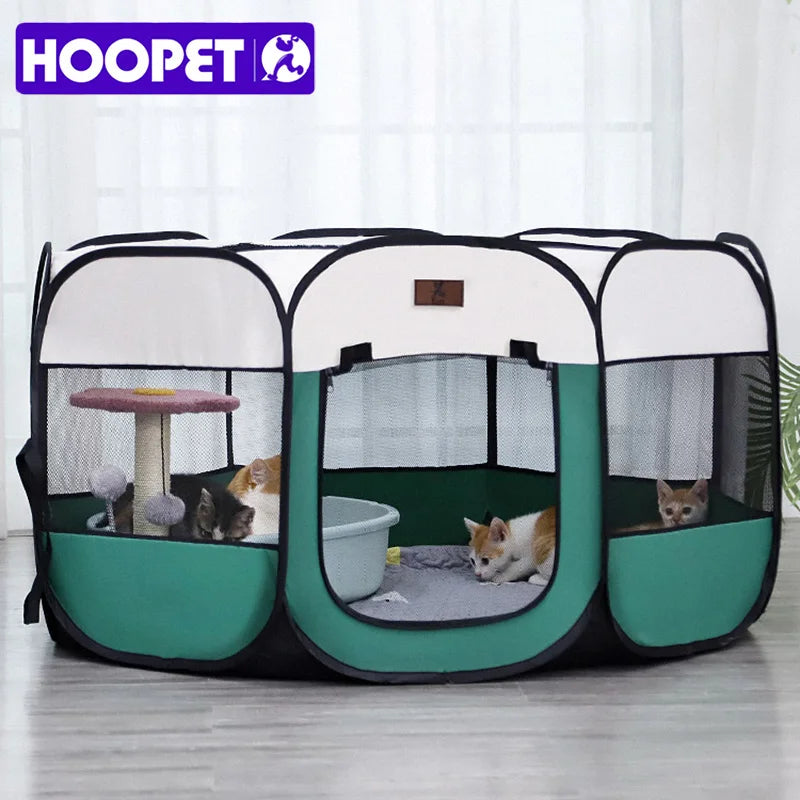 HOOPET Cat & Dog Detachable Summer Tent Fence - Outdoor Pet Enclosure  petlums.com   
