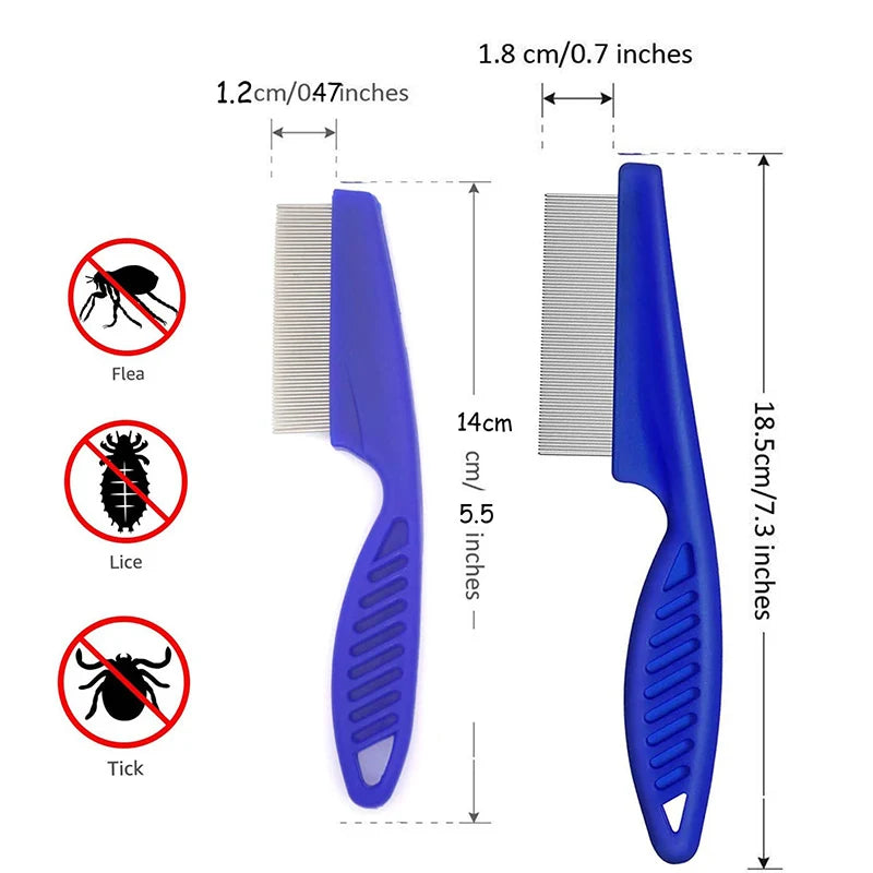Rabbit Grooming Brush: Stainless Steel Pet Hair Remover Flea Comb for Small Animals  petlums.com   