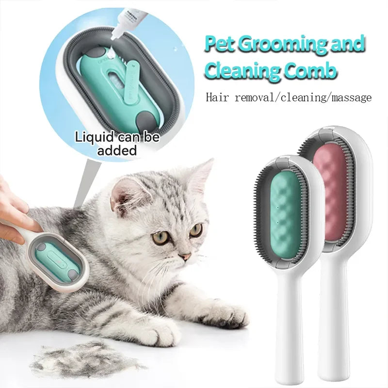 Cat Grooming Brush: Professional Pet Hair Remover & Massage Comb  petlums.com   