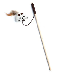 Teaser Feather Cat Wand: Funny Interactive Colorful Pet Toy Stick