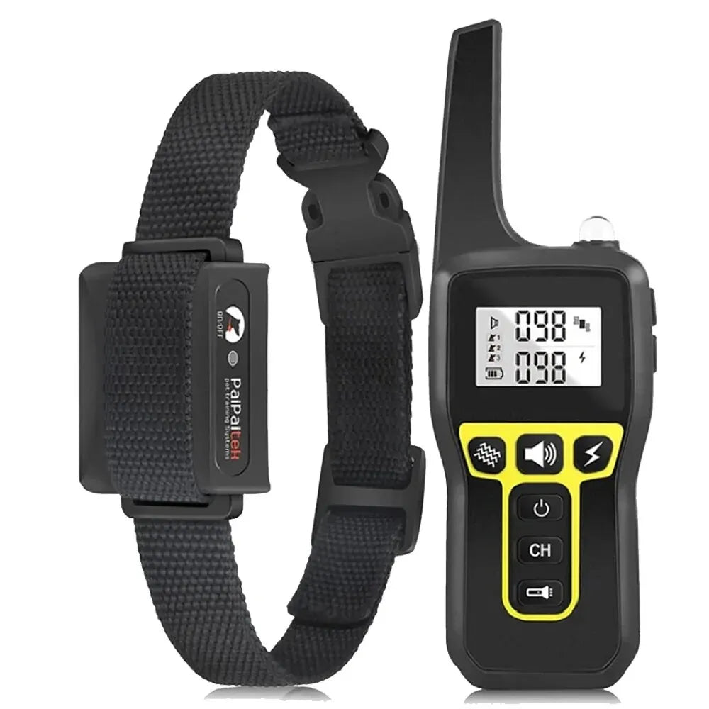 1000M Dog Training Collar ,Universal Dog Bark Collar,Waterproof Rechargeable ,Dog Shock Collar with Remote and Auto Modes Collar  petlums.com   