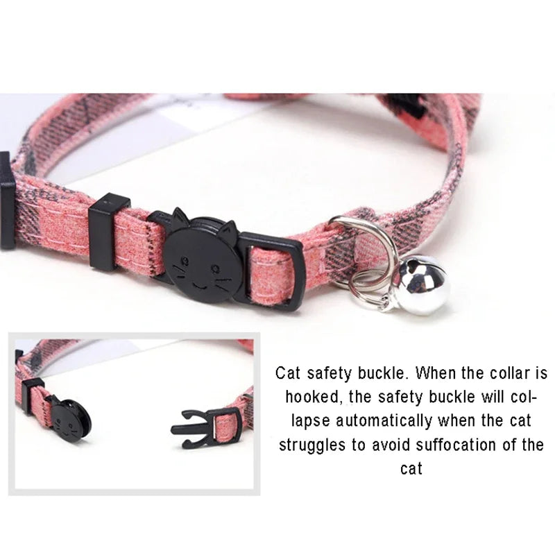 Bowknot Cat Bow Tie Collar with Bell: Stylish Breakaway Safety Collar  petlums.com   