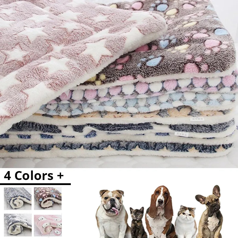 Cozy Pet Blanket: Soft Warm Fleece Home Washable Bear Pattern Pad  petlums.com   