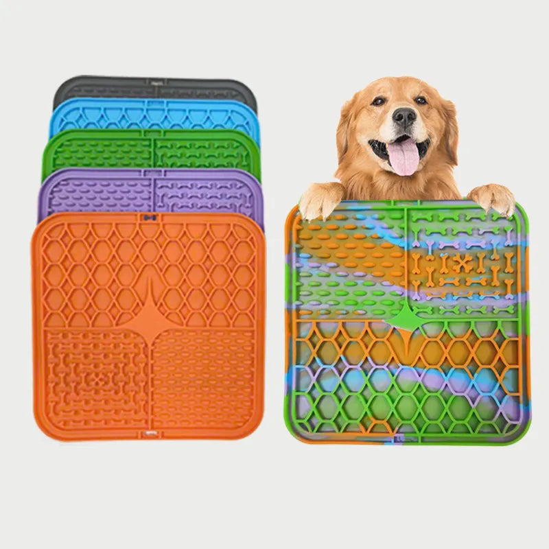 Pet Lick Silicone Mat: Slow Food Plate & Bath Distraction for Dogs  petlums.com   