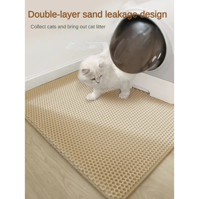 Double Layer Cat Litter Pad: Waterproof Non-slip Easy Clean Pet Accessories  petlums.com   