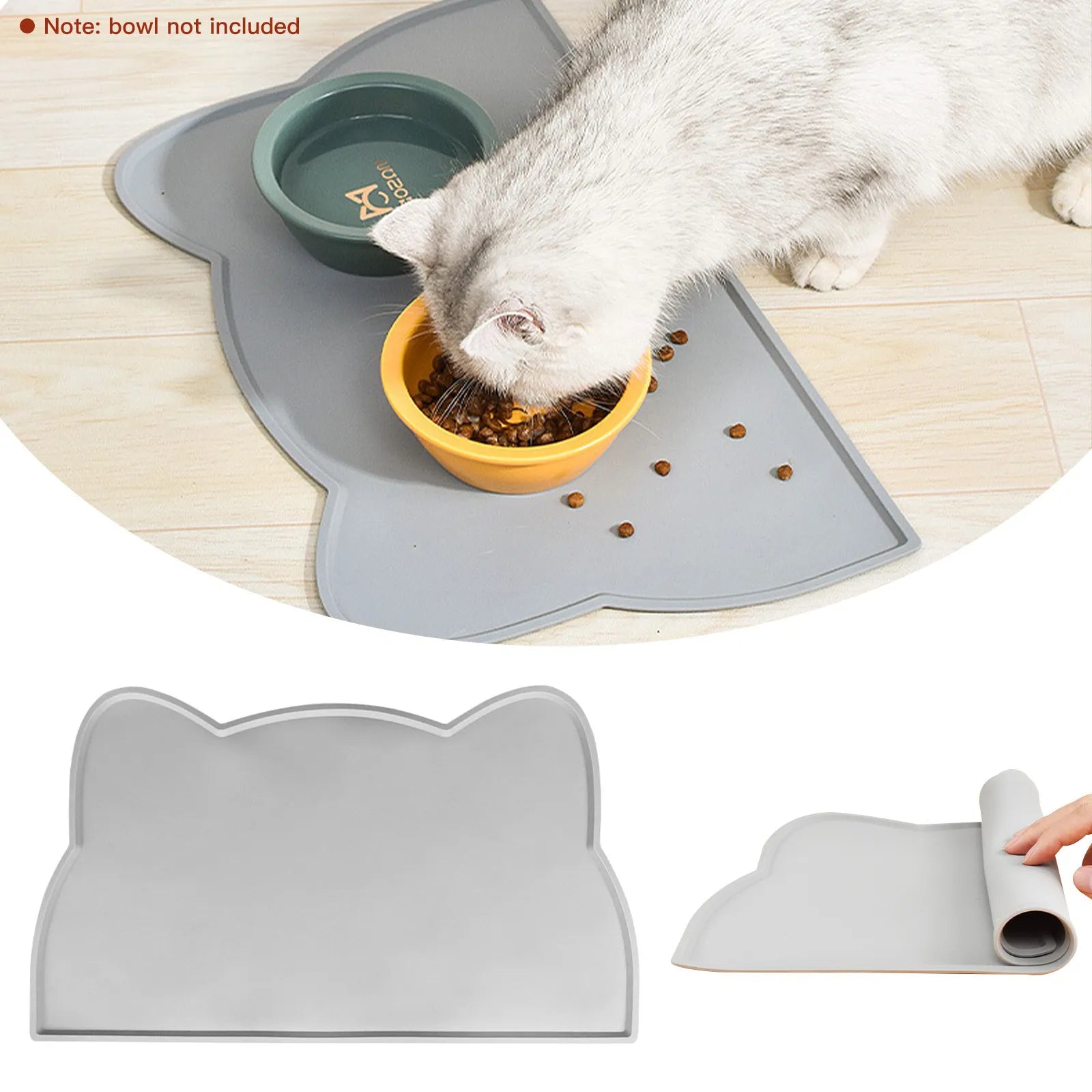 Pet Silicone Mat: Waterproof Food & Drinking Pad for Dog Cat  petlums.com   