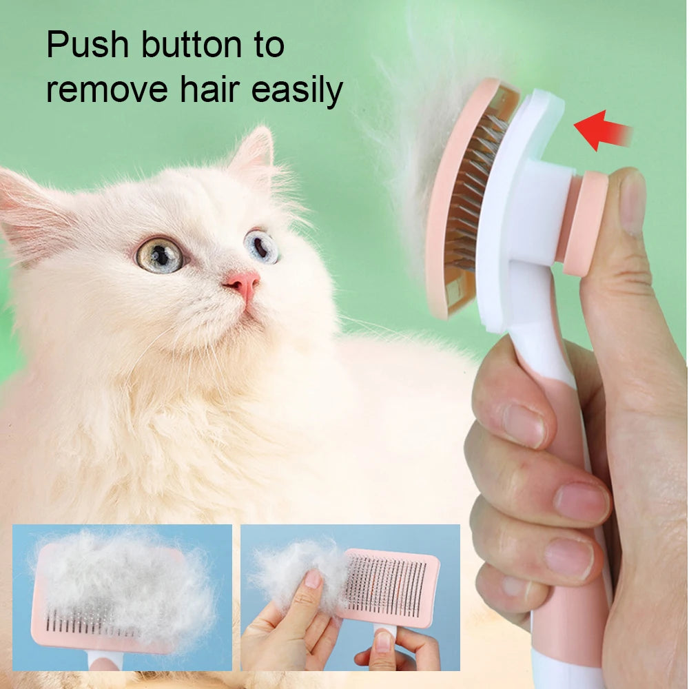 Pet Grooming Comb: Stainless Steel Needle Brush for Cats Dogs - Shedding Tool & Skin Care - Petlums  petlums.com   