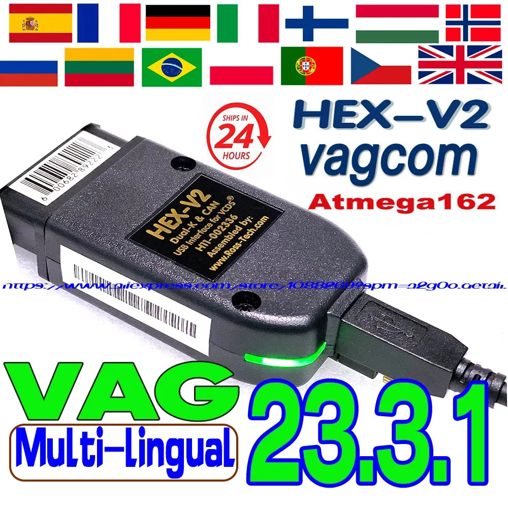 2023 VCDS VAGCOM Multi-Language Car Diagnostics Tools  petlums.com English  