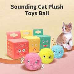 Smart Interactive Cat Toy with Catnip and Squeaky Sounds - Engaging Pet Play Ball