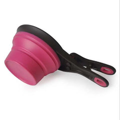 Silicone Folding Pet Bowl Spoon Combo : Durable, Portable, Versatile
