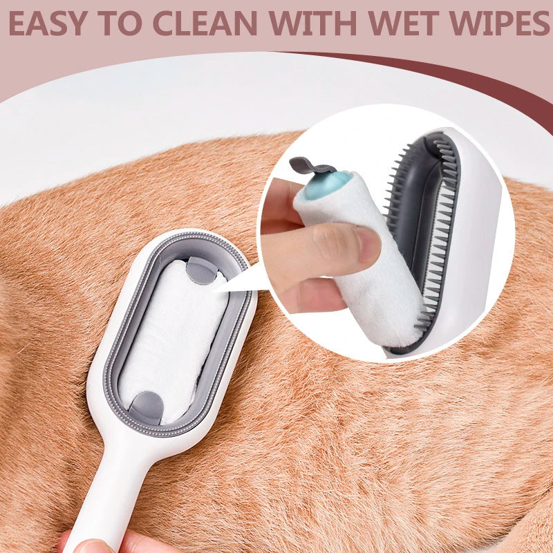 Double-Sided Pet Hair Grooming Comb: Salon-Level Easy Cleaning & Removal  petlums.com   