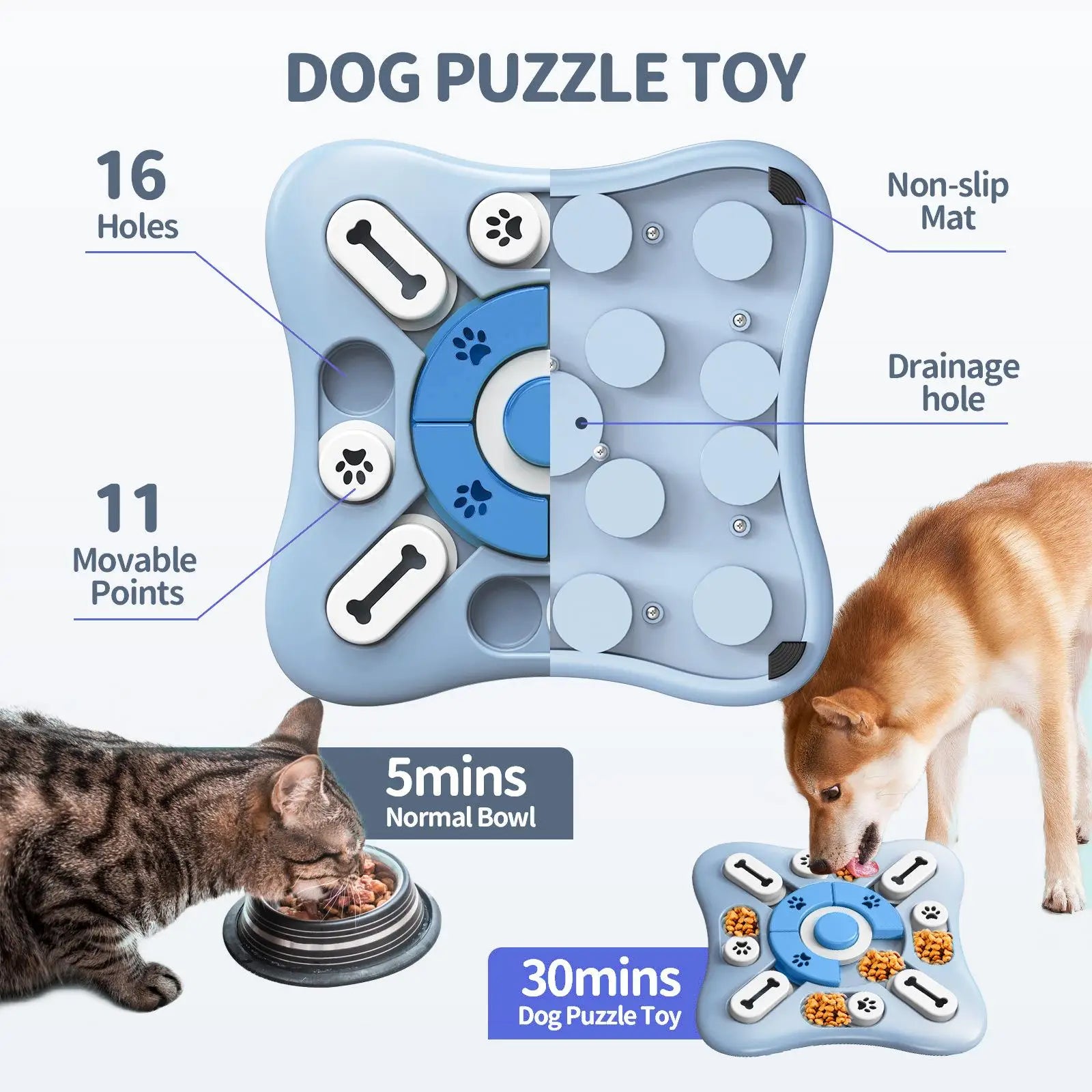 Interactive Dog Slow Feeder Toy: Engaging Pet Puzzle for Healthy Eating  petlums.com   