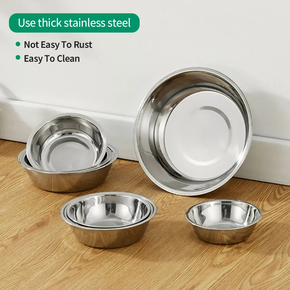 Stainless Steel Large Pet Feeder Bowl: Durable & Safe for Dogs & Cats  petlums.com   
