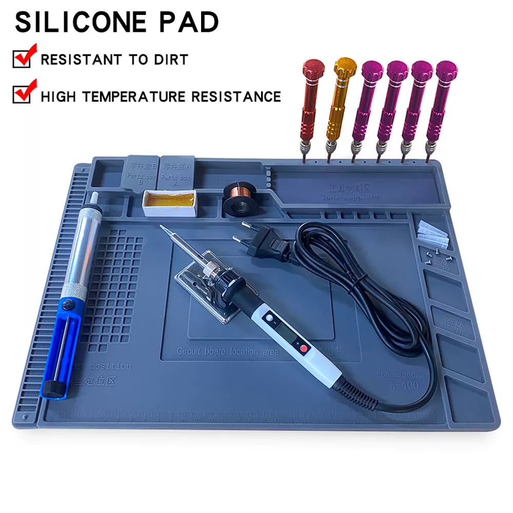 Silicone Soldering Mat: Heat Insulation Repair Station for Electronics  petlums.com   
