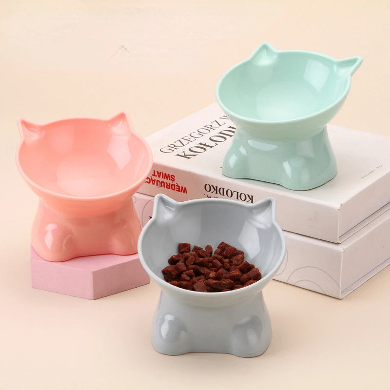 Pet Cat Dog Food Bowl: Large Capacity Cartoon Shape Dispenser Cute Supplies  petlums.com   