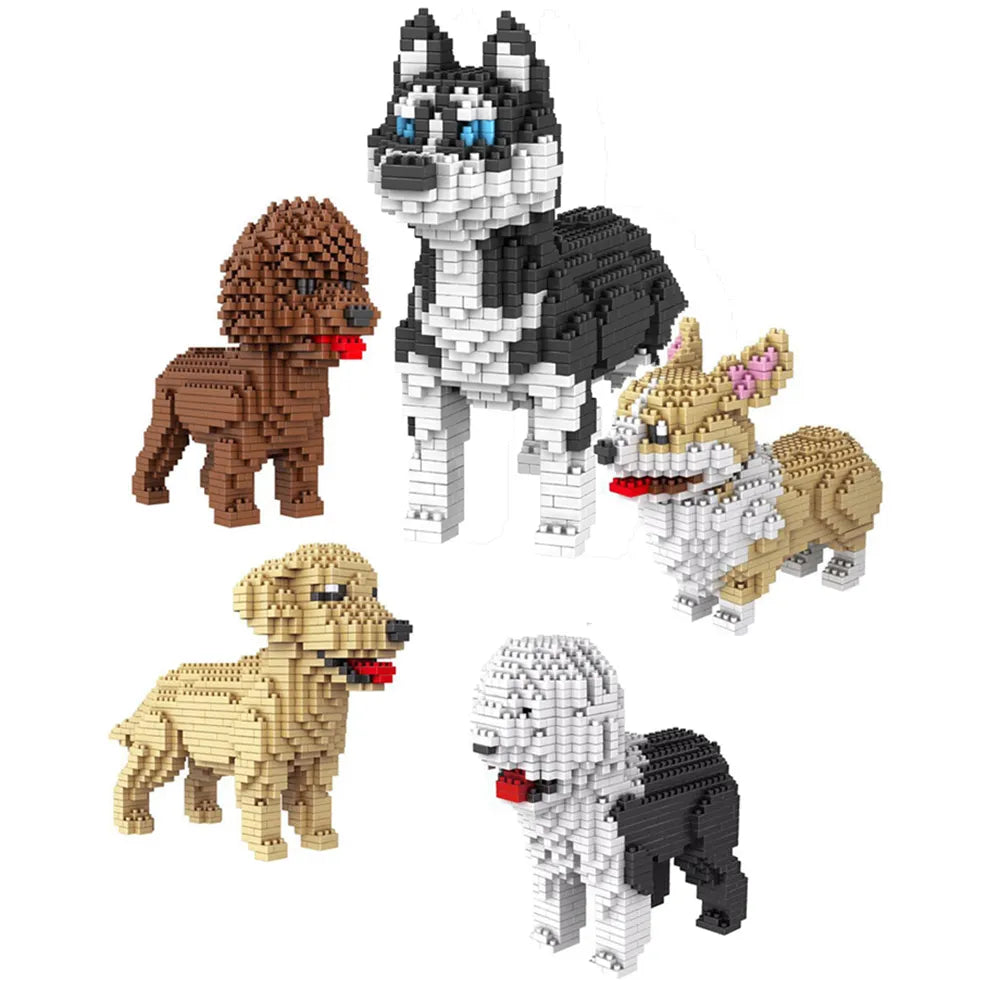 Dog Model Building Block Set: Creative, Fun, Educational Pet Toy for All Ages  petlums.com   