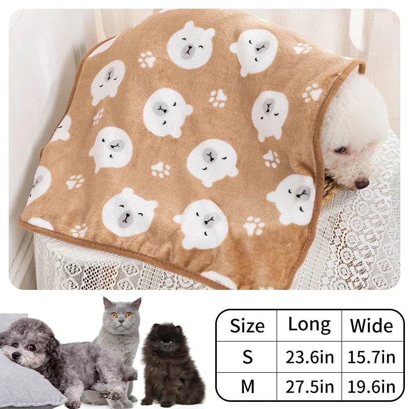 Cozy Pet Blanket: Plush Breathable Mat for Dogs & Cats  petlums.com   