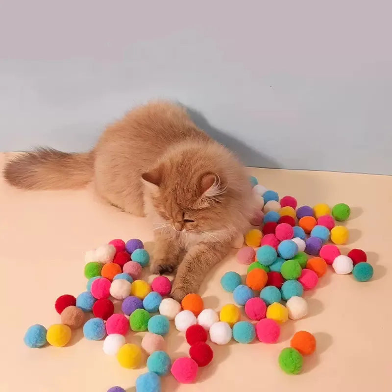 Cat Interactive Training Games Plush Ball Pet Accessories  petlums.com   