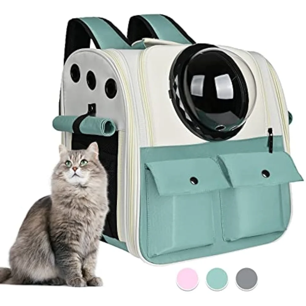 Top tasta Cat Backpack Carrier, Airline Approved, Ventilated Design, Breathable Mesh for Small Cats and Dogs for Hiking and  petlums.com   