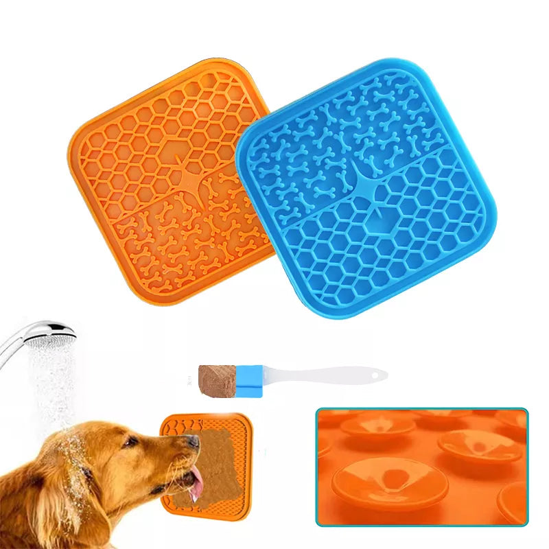 Silicone Pet Lick Pad: Stress-Free Slow Feeder for Cats and Dogs  petlums.com   