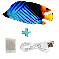 Electric Floppy Fish Cat Toy: Interactive, Realistic, USB Charger, Catnip Scent