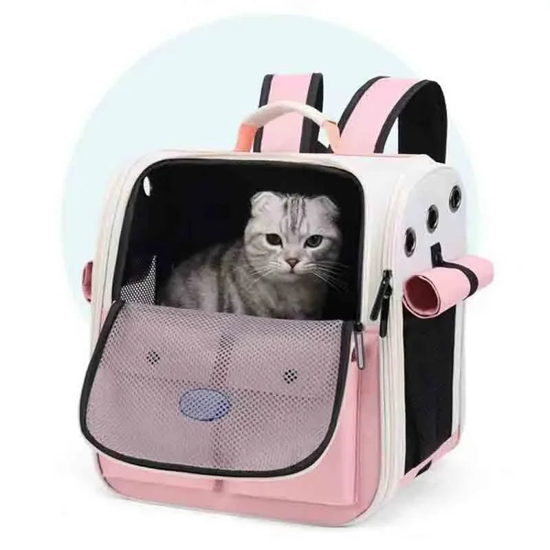 Large Capacity Ventilated Cat Backpack for Stylish Outdoor Travel  petlums.com   