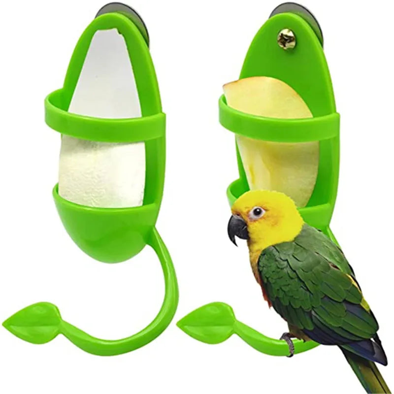 Parrot Feeder Hanging Cage Fruit Vegetable Container Bird Toy Holder  petlums.com   