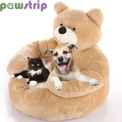 Cozy Bear Hug Dog Bed: Winter Warm Plush Cat Mat & Nest Sofa