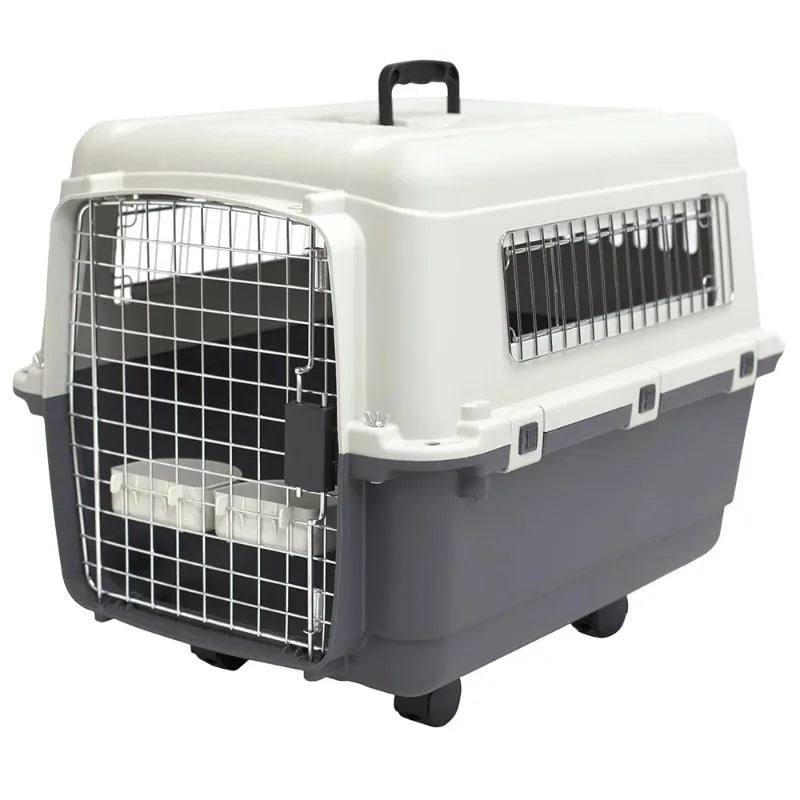 Airline Approved Plastic Dog Kennel Carrier: Durable & Secure Design  petlums.com M United States 