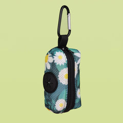 Designer Pet Poop Bag Holder Dispenser: Cute Abstract Print & Leash Attachment