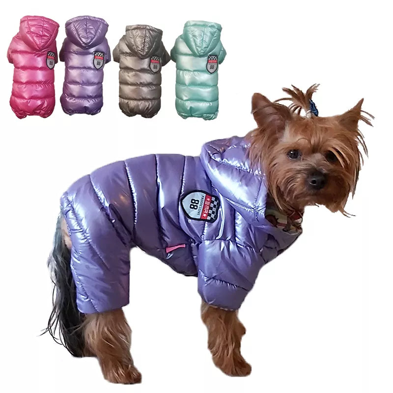 Winter Dog Waterproof Jumpsuit: Cozy Coat for Small Breeds  petlums.com   
