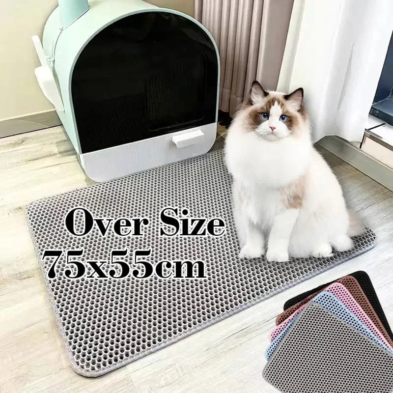 Waterproof Cat Litter Mat: Clean & Non-slip Bed Pad for Cats  petlums.com   