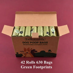 Eco-Friendly Pet Waste Bags with Dispenser: Biodegradable Scented Poop Bags