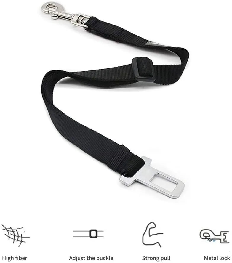 Adjustable Pet Car Seat Belt for Dogs and Cats: Safety Harness Clip for Vehicle  PetLums   