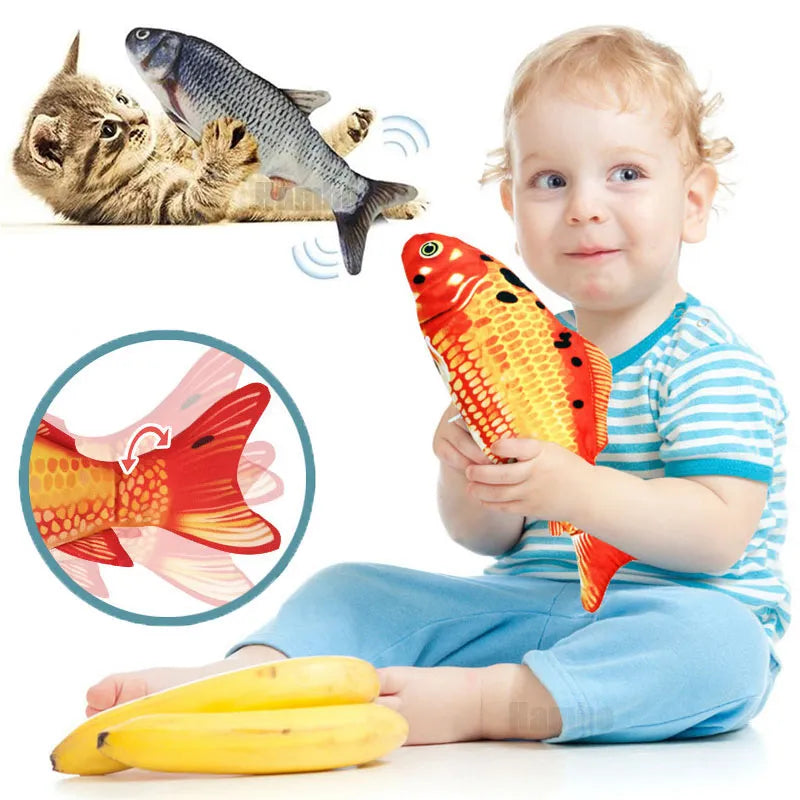 Interactive Baby Fish Swing Toy: Realistic Design for Sensory Engagement  petlums.com   