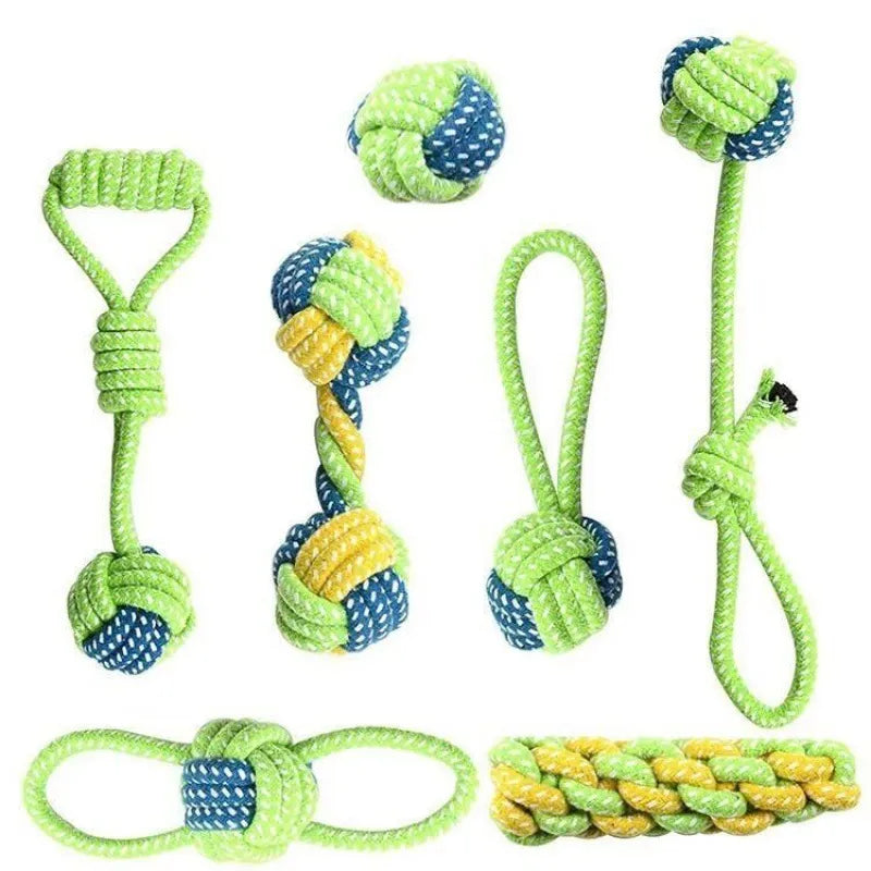 Interactive Cotton Rope Dog Toys for Dental Health and Fun Chew Play  petlums.com   