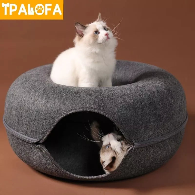 Cat Tunnel Bed & Interactive Toys Set: Keep Your Cat Active & Happy  petlums.com   