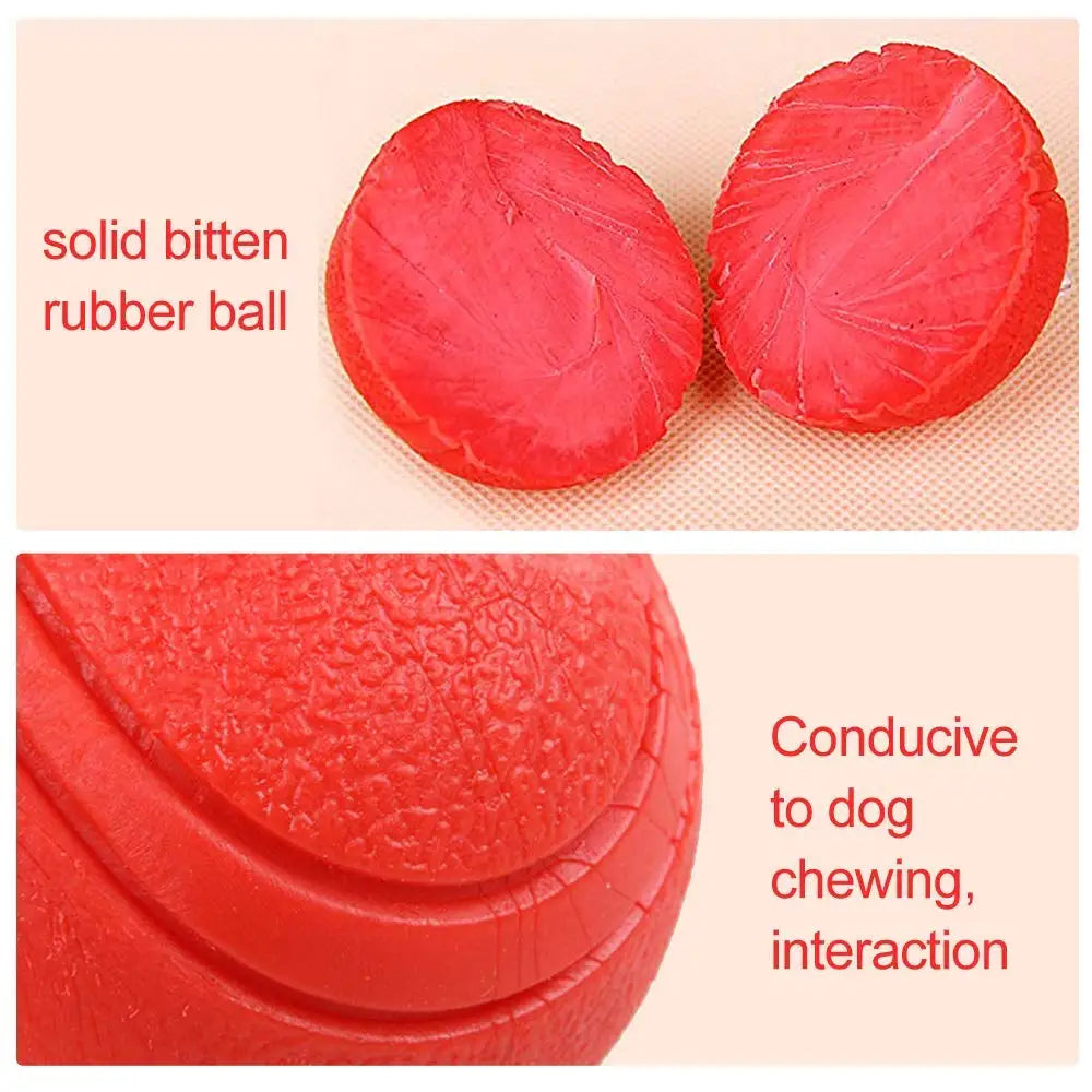 HOOPET Red Rubber Dog Toy Ball for Puppies, Teddy Bears, and Pitbulls  petlums.com   