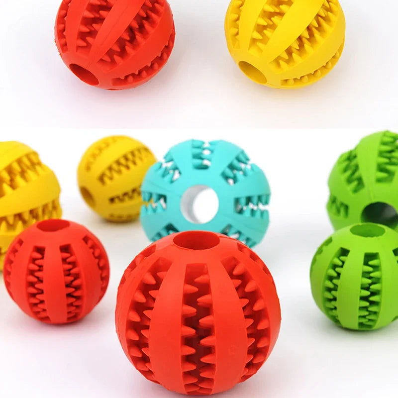 Interactive Rubber Chew Toy Balls for Pets: Teeth Cleaning & Fun Chew Toys  petlums.com   