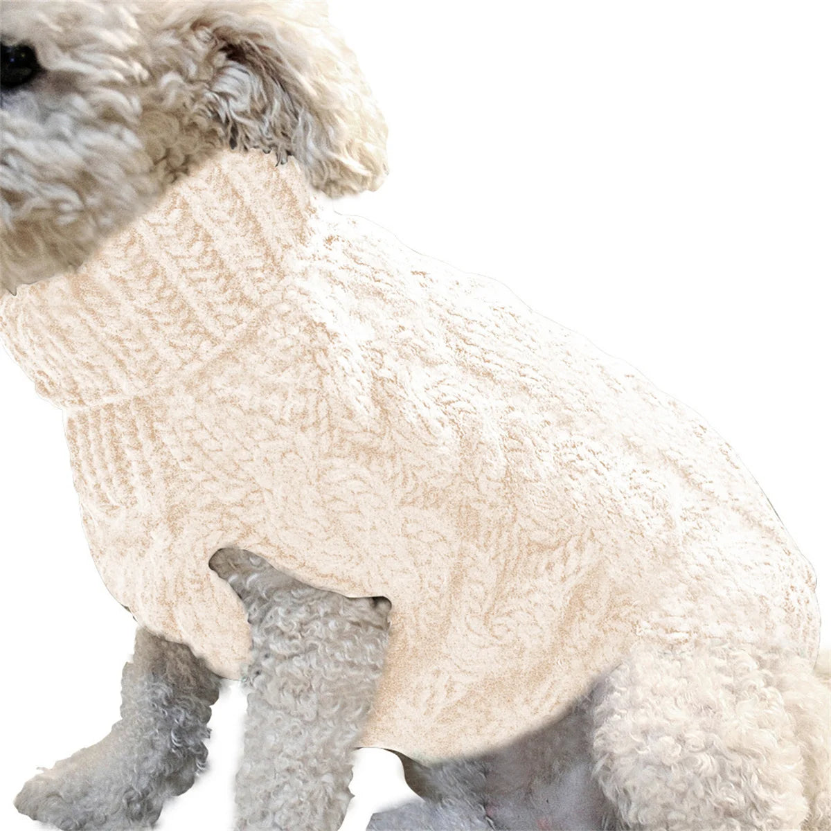 Winter Warm Pet Sweaters for Small Medium Dogs Cats: Soft Wool Turtleneck Vest Coat Jacket.  petlums.com 2 S 